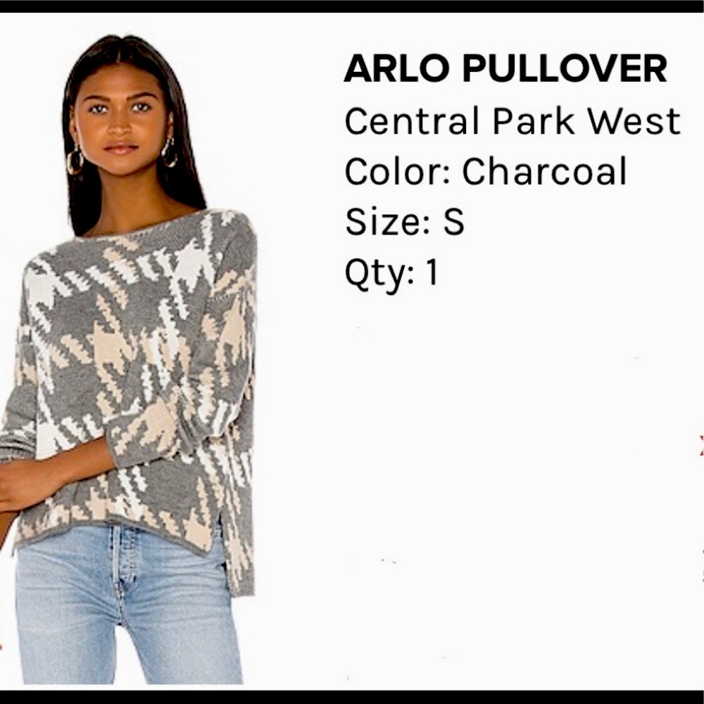 Arlo Pullover Sweater in Cream/Charcoal